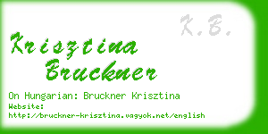 krisztina bruckner business card